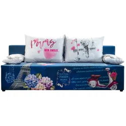 Schlafsofa   ¦ blau ¦ Maße (cm): B: 91 H: 88 T: 193.0