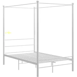 vidaXL Himmelbett Weiß Metall 140x200 cm651111