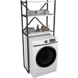 VCM Metall Überbauschrank Waschmaschine Maße: H. 160 x B. 66 x T. 34 cm 3 Ablagen aus Holz - Insasi