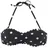 LASCANA Bandeau-Bikini-Top Damen Schwarz/Weiß 38 Cup A/B
