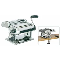 Haushalt International Nudelmaschine Pastamaschine verchromt für Spaghetti und Tagliatelle 12243