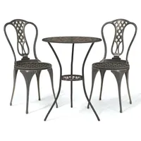 vidaXL 3-tlg. Bistro-Set Aluminiumguss Bronzen