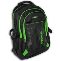Jennifer Jones Leather Rucksack Damen Herren schwarz/grün
