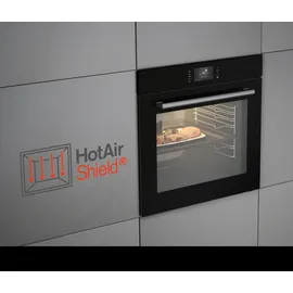 Daewoo Backofen Set Schwarz SoftClose Hydrolyse + Kochfeld Bräterzone