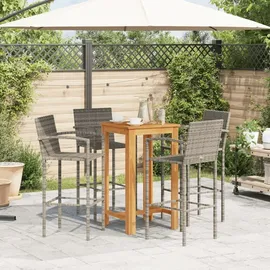 vidaXL Gartenbar-Set 5-tlg. Grau