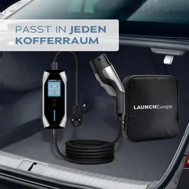 Launch Tragbares Elektroauto-Ladegerät Mobile Wallbox Typ 2 (3,68 kW, 16 A) 7 m