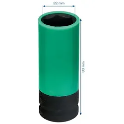1/2" Alu-Felgen-Kraft-Stecknuss, 22mm