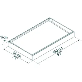 CANOPIA Sophia 1600 95 x 160 cm grau/klar