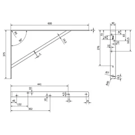 SOTech Regalkonsole 600 x 375 x 40 mm