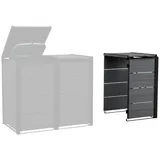 KETER Mülltonnenbox Hide Away 138 x 84 x 121 cm grau