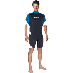 Mares Rash Guard Loose Fit - Kurz - Herren - Blau - Gr: L