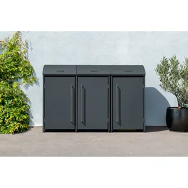 Westmann Mülltonnenbox Moderna 3 x 240 l Anthrazit 83 cm x 211 cm x 135 cm
