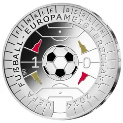 Deutschlands erste 11-Euro-Gedenkmünze zur UEFA EURO 2024TM - Stempelglanz