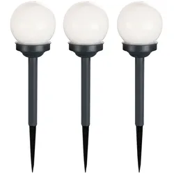 3er Set LED Solarleuchten im Kugel Design für Ihren Garten