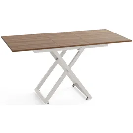 WFL GROUP Axen Braun Walnuss 120-160 x 80 x 38-75 cm
