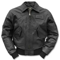 Alpha Industries CWU 45 Lederjacke schwarz, Größe 3XL