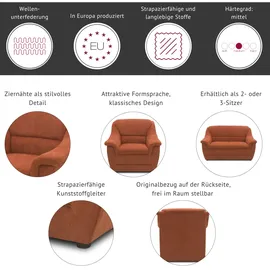 DOMO collection Sessel Lale Mikrofaser 98 x 88 x 93 cm Beige mit Rollen