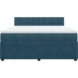 vidaXL Boxspringbett 180 x 200 cm Blau
