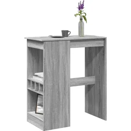vidaXL Bartisch mit Regal 90 x 47,5 x 103,5 cm Grau