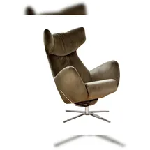 KAWOLA Drehsessel RANDY Polyester 79 x 117 x 79 cm Olivgrün mit Wippfunktion