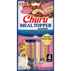 INABA Katzenmehl Topper Thunfisch mit Lachs Rezept 4x14 (56g)
