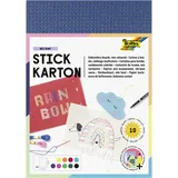 Creativ Company folia Stickkarton, 300g/m2 10 Farben 17,5x24,5cm 10 Blatt,