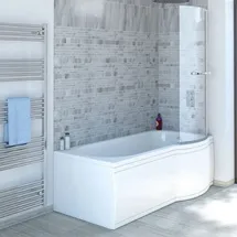 HAK Skali Raumsparbadewanne 167,5 x 85 cm (Komplettset)