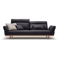 hülsta sofa 3,5-Sitzer hs.460, Sockel in Eiche, Füße Eiche natur, Breite 228 cm schwarz