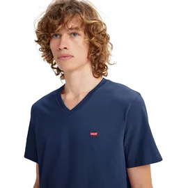 Levi's T Shirt Housemark Tee mit V Neck in Dunkelblau L