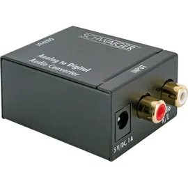 Schwaiger Audio-Adapter Analog zu Digital Audio Konverter - Schwarz