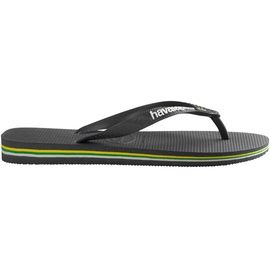 HAVAIANAS Brasil Logo (Mini Me) Zehentrenner, Schwarz, 29/30 EU