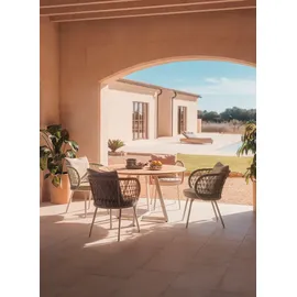 Niehoff Milan Gartentisch 125 x 125 x 75 cm Ivory