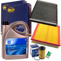 Inspektionspaket Filtersatz Set+öl Passend Für 1.4 1.6 1.8 Opel Astra G Zafira B: Filter, Innenraumluft General Motors: 9118699 Opel: 1718042 Ölfilter