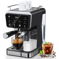 Yabano Espressomaschine Siebträgermaschine 20 Bar mit 500ML Automatischer Milchaufschäumer,
