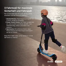 Segway Segway-Ninebot C2 Lite Kinder E-Scooter (7 Zoll, Schwarz)