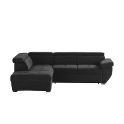 Primo Ecksofa  Formula ¦ schwarz ¦ Maße (cm): B: 262 H: 79 T: 224.0