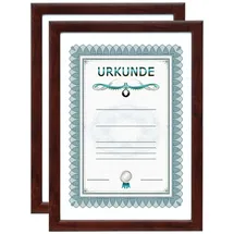 Ideal Trend 2er 3er 5er 10er Pack Dokument Bilderrahmen 21x29,7 DIN A4 Urkunde Foto Rahmen: Farbe: 2er Pack Mahagoni II
