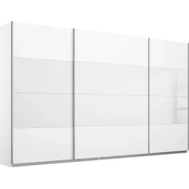 Rauch Schwebetürenschrank RAUCH "Quadra Bestseller Schlafzimmerschrank in vielen Breiten", weiß (weiß, weißglas), B:315cm H:230cm T:62cm, Holzwerkstoff, Schränke, Schwebetürenschrank, Kleiderschrank Garderobenschrank Schrank mit Glaselementen
