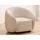 s-style möbel Cocktailsessel Roundi Bouclé 90 x 76 x 80 cm Weiß