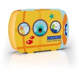 Curaprox Kids Reiseset - Zahnbürste, Zahnpasta & Interdentalbürsten/Ultraweiche Curen® Filamente/Kompaktes Reiseset für Kinder (Orange) / Hergestellt in der Schweiz