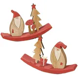 Boltze Schaukel Santa Nikolaus L.15 cm 2er Set