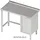 Stalgast Arbeitstisch ohne Grundboden, 1200x700x850 mm, mit Flügeltürschrank links, ohne Aufkantung, verschweißt