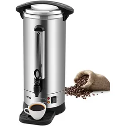 VEVOR Kommerzielle Heißgetränkespender Kaffee Heißwasserspender 110 Tassen, 1500 W Warmhaltebehälter Heißwasserspender 16,4 L Warmhaltebehälter Säfteimer für Büro, Partys, Café, Picknicks usw.