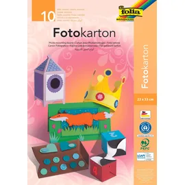 Folia Fotokarton mehrfarbig 300 g/qm 10 Blatt
