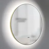 Talos Led Badspiegel Rund Verona Shine in matt, Ø50 cm