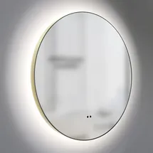 Talos Led Badspiegel Rund Verona Shine in matt, Ø50 cm