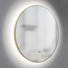 Talos Led Badspiegel Rund Verona Shine in matt, Ø50 cm