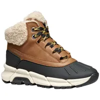 GEOX J FLEXYPER Plus Boy Ankle Boot, Brown/Yellow, 29