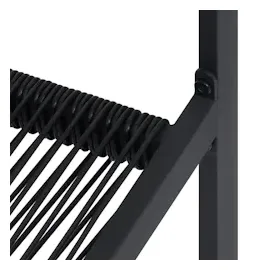 vidaXL Gartenstühle 4 Stk. PVC Rattan Schwarz