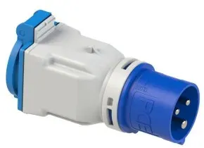 PCE 9433102 CEE-Adapter 16A 3p 6h auf Schutzkontaktsteckdose (dänisch) IP44